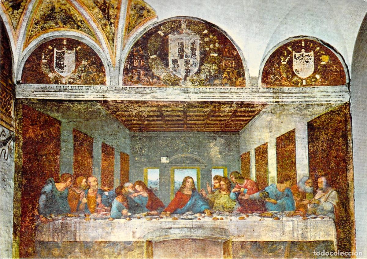 Postales: Postal de La &Uacute;ltima Cena de Leonardo Da Vinci en Mil&aacute;n