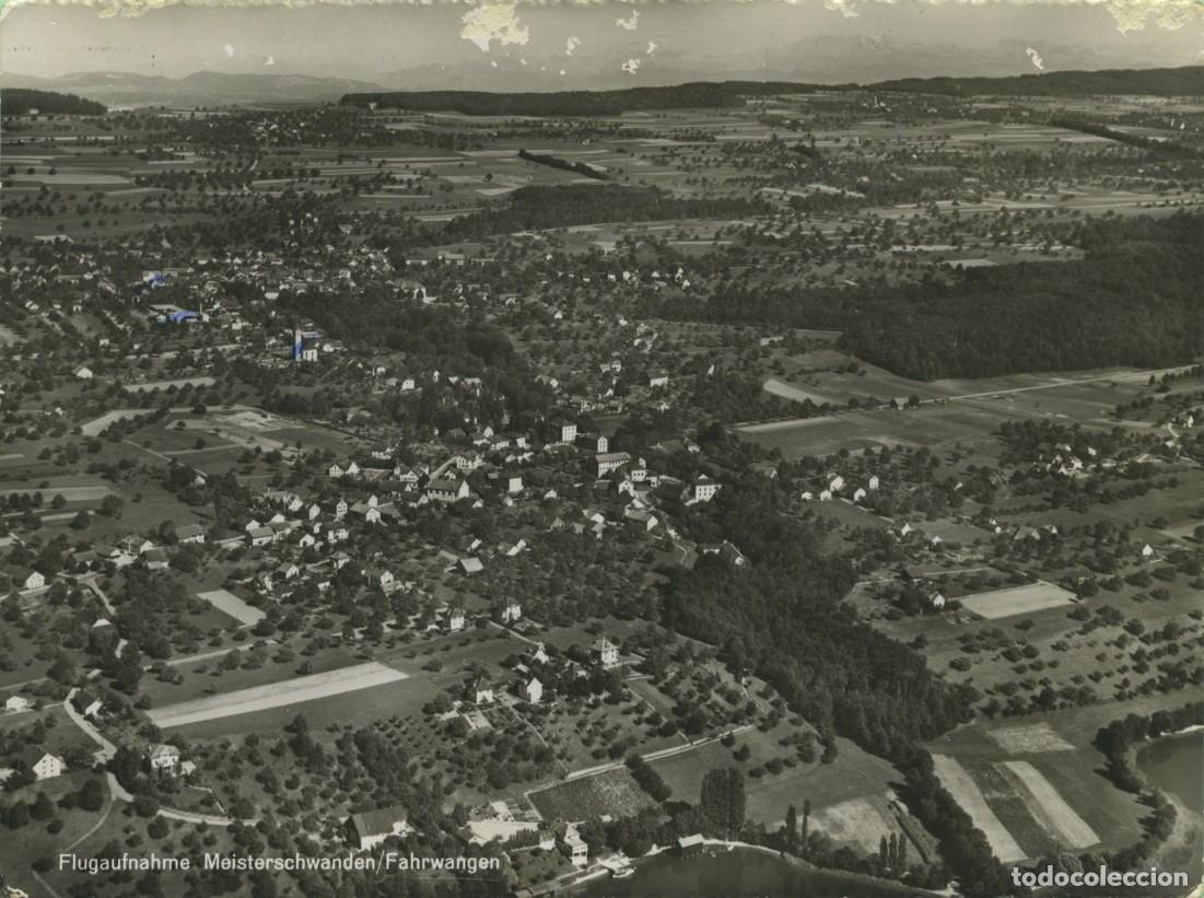 Postales: F. 1264-Vista a&eacute;rea de Meisterschwanden/Fahrwangen. Suiza. ED. J. GABERELL AG.