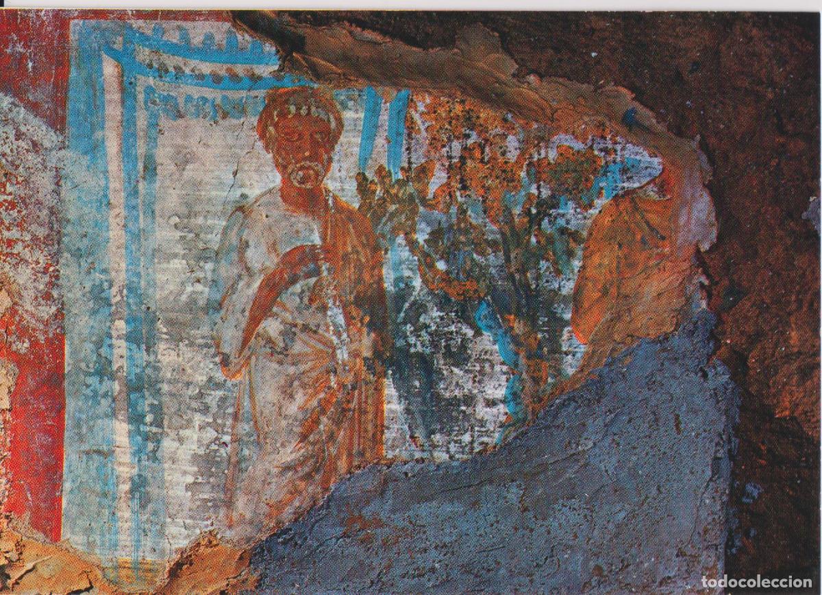 Postales: ITALIA, ROMA, CATACOMBA DI S.DOMITILLA, SAN PEDRO Y UN DIFUNTO &ndash; FOTOCOLOR &ndash; S/C