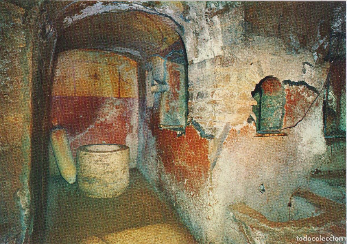 Postales: ITALIA, ROMA, CATACOMBA DI S.DOMITILLA, PLAZA DEL VESTIBULO DE FLAVIO &ndash; FOTOCOLOR &ndash; S/C