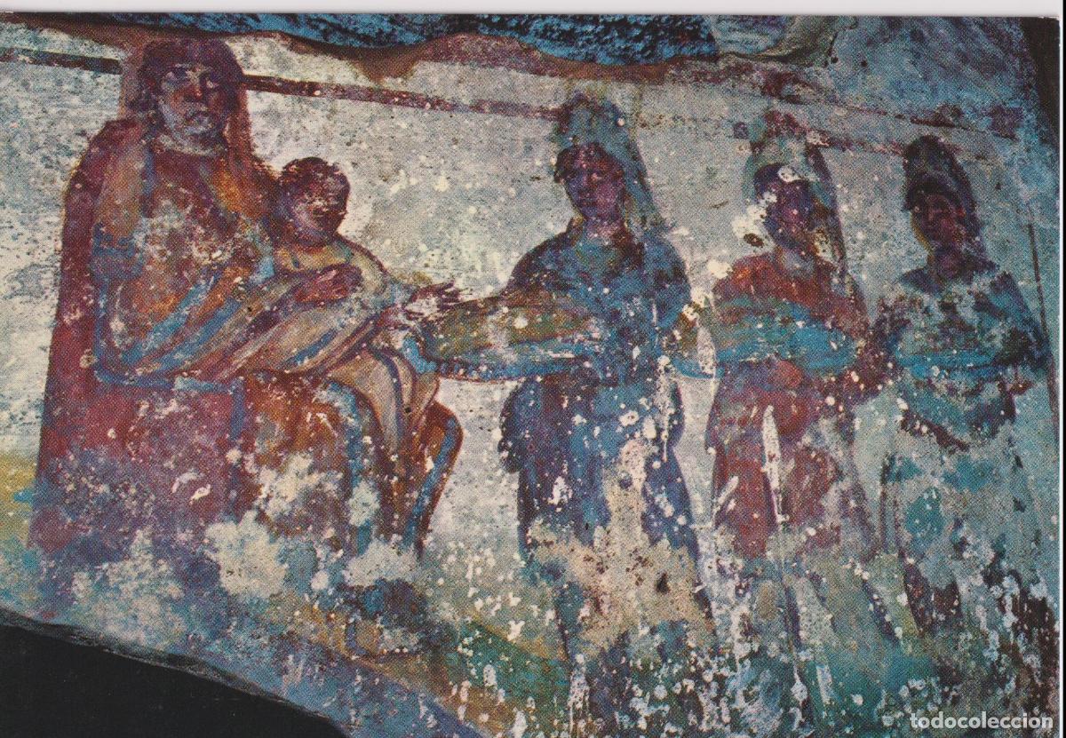 Postales: ITALIA, ROMA, CATACOMBA DI S.DOMITILLA, LA VIRGEN Y LOS MAGOS &ndash; FOTOCOLOR &ndash; S/C