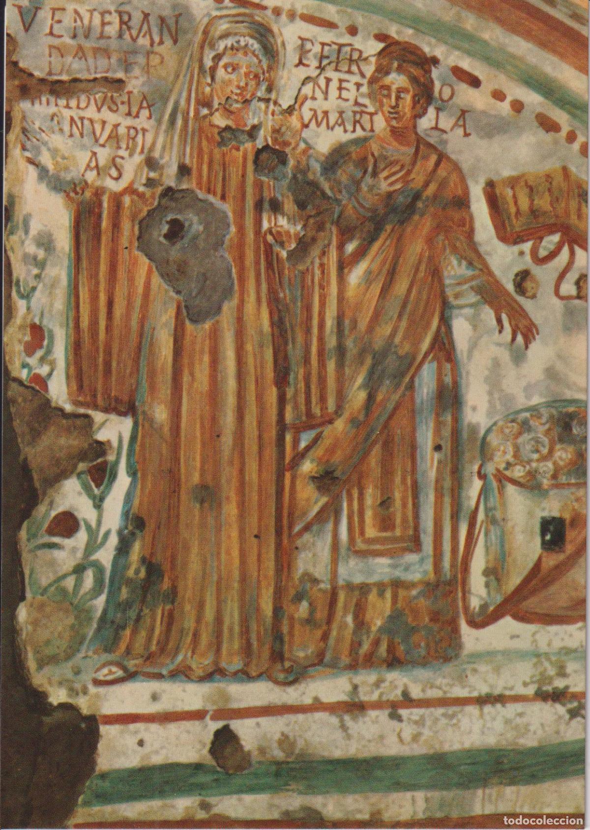 Postales: ITALIA, ROMA, CATACOMBA DI S.DOMITILLA, VENERANDA Y SANTA PETRONILA &ndash; FOTOCOLOR &ndash; S/C