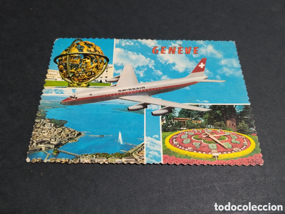 Postales: Postal Gen&egrave;ve avi&oacute;n SWISSAIR