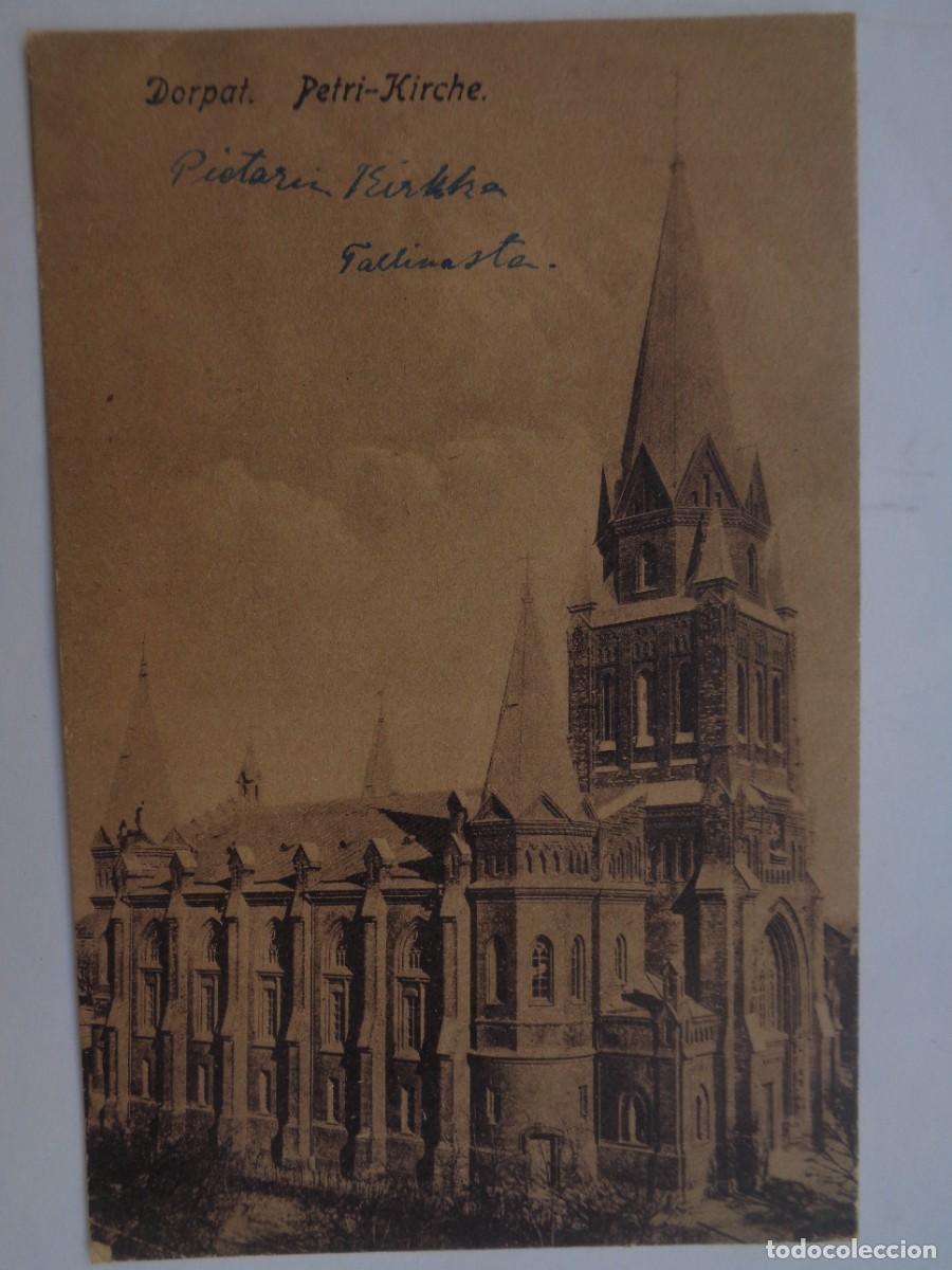 Postales: POSTAL DE DORPART ( ESTONIA ): IGLESIA DE SAN PEDRO . PRINCIPIOS DE SIGLO