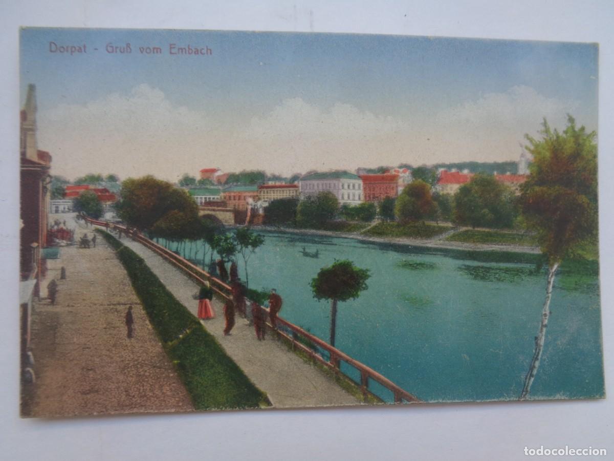 Postales: POSTAL DE DORPAT ( ESTONIA ): SALUDOS DESDE EMBACH . PRINCIPIOS DE SIGLO