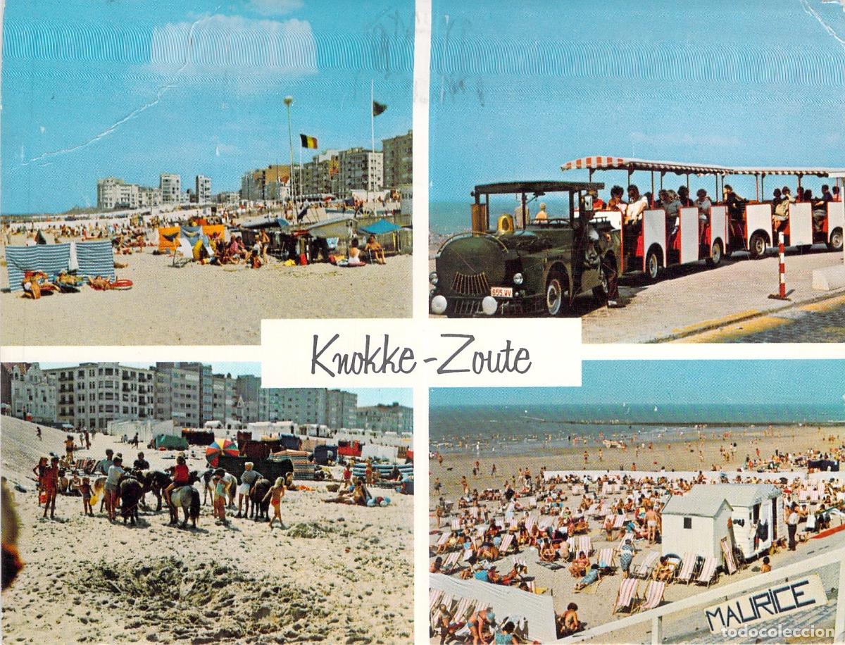 Postales: Postal de Playa en Knokke-Zoute B&eacute;lgica