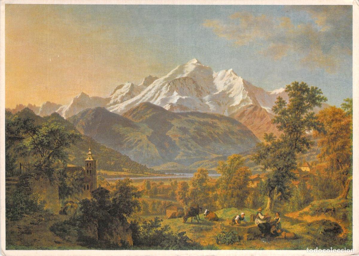 Postales: Postal de arte del Monte Blanco por Pierre-Louis de la Rive