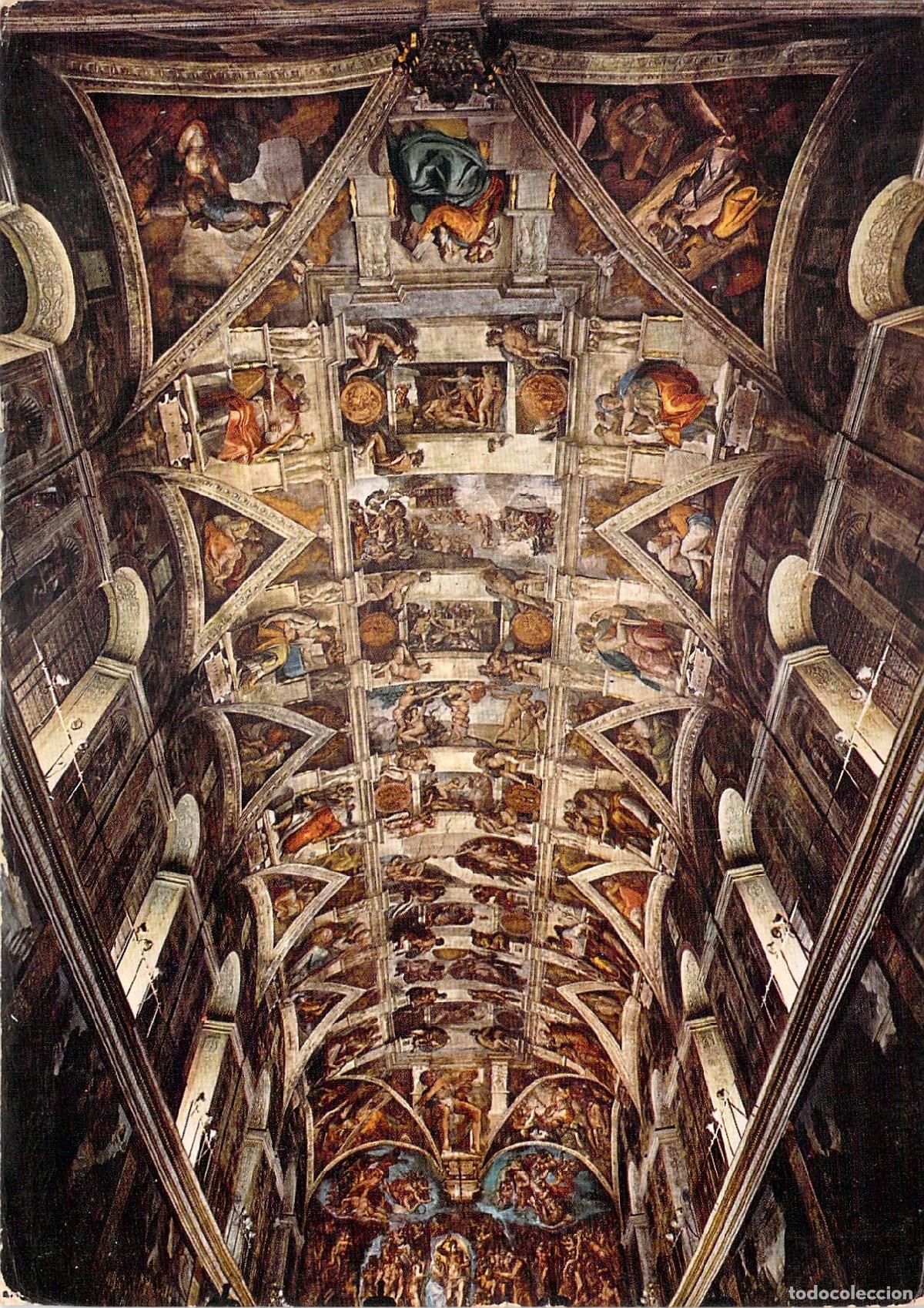 Postales: Postal de la B&oacute;veda de la Capilla Sixtina en el Vaticano