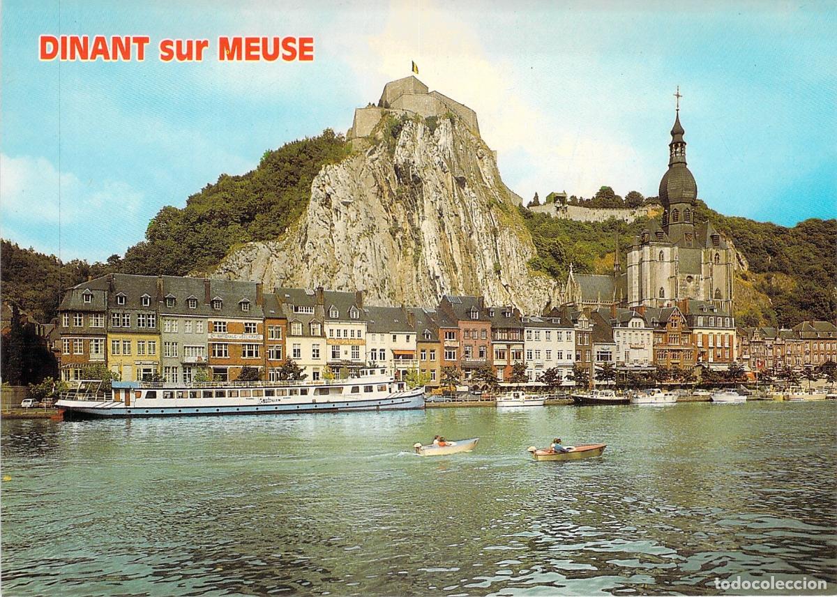 Postales: Postal de Dinant sobre el Mosa con su Ciudadela y la Colegiata