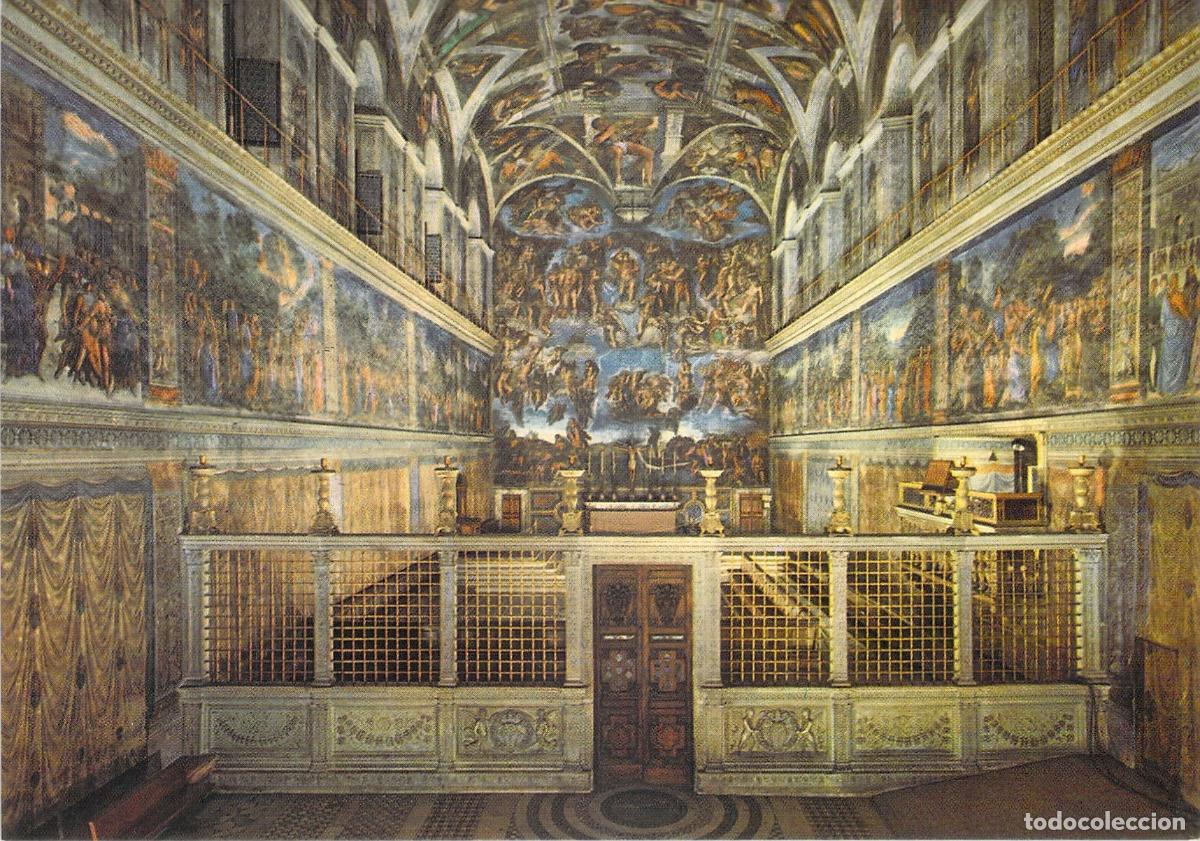 Postales: Postal de la Capilla Sixtina en Ciudad del Vaticano