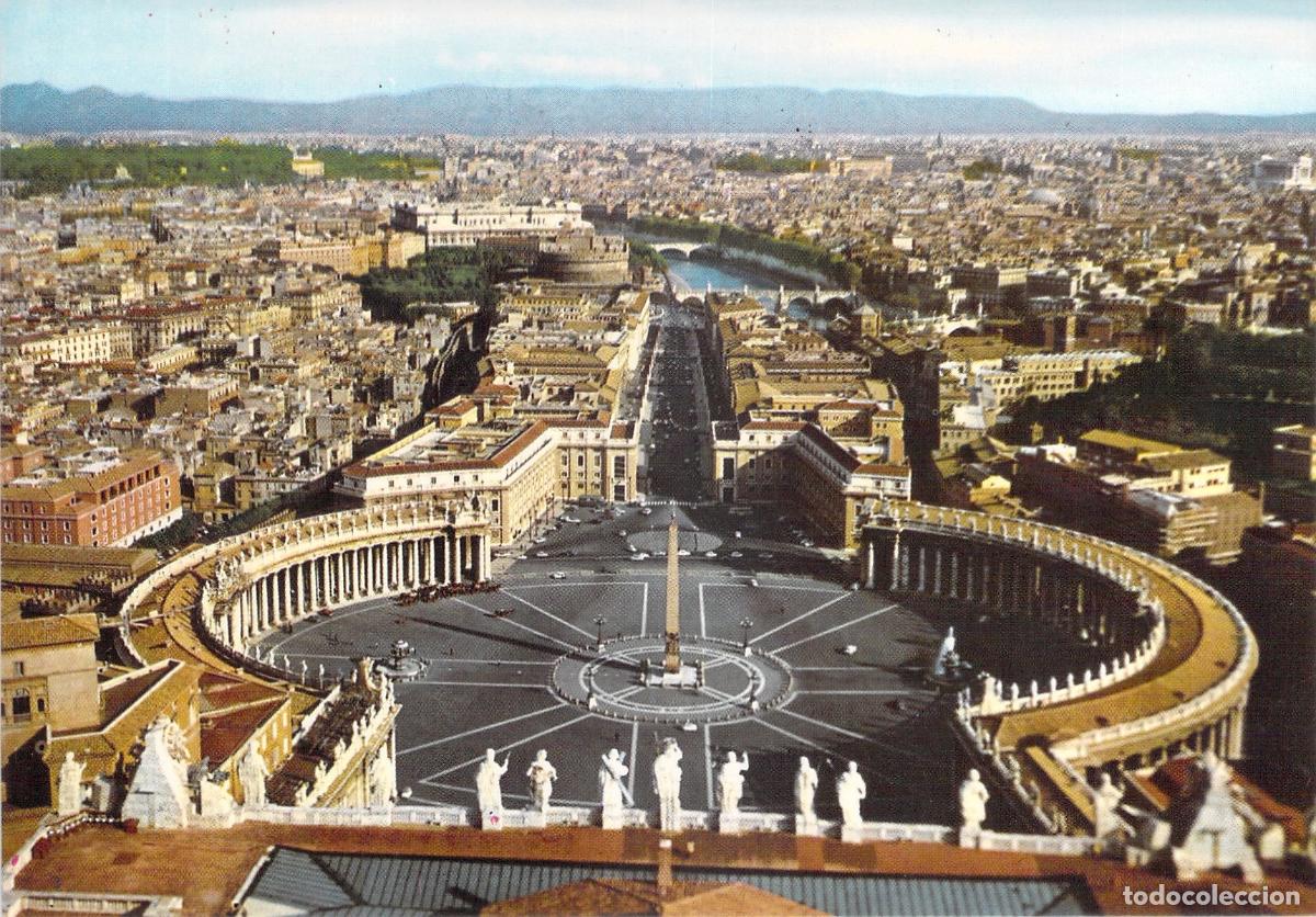 Postales: Postal de Roma - Plaza de San Pedro y vistas de la ciudad