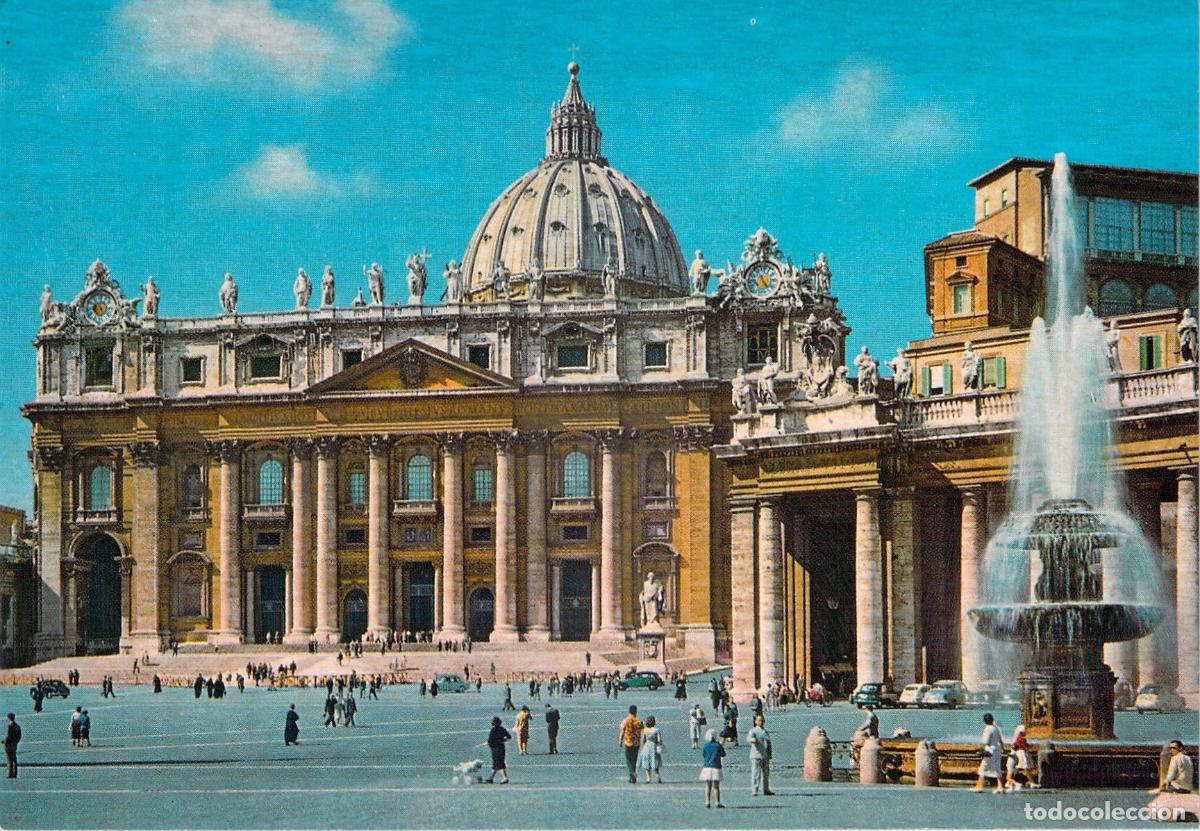 Postales: Postal de la Plaza de San Pedro en Roma