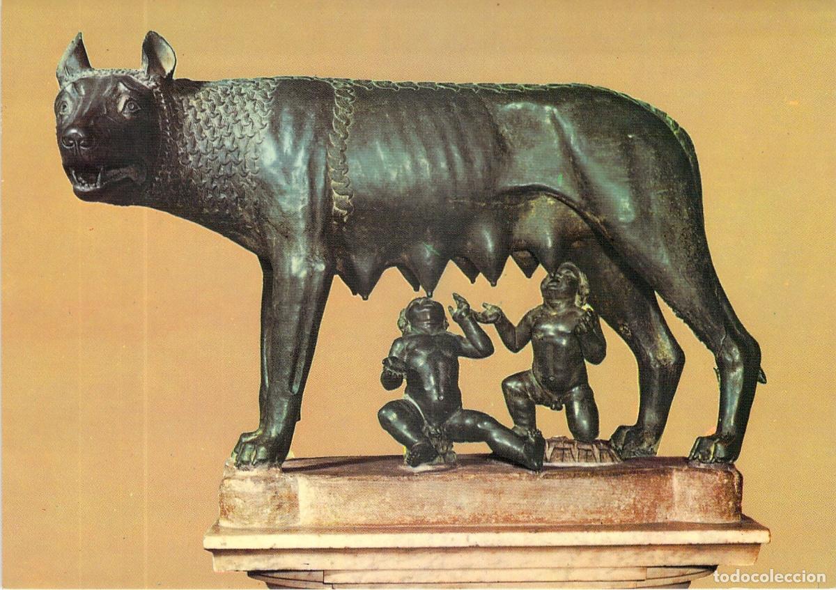 Postales: Postal de la Lupa Capitolina en Roma