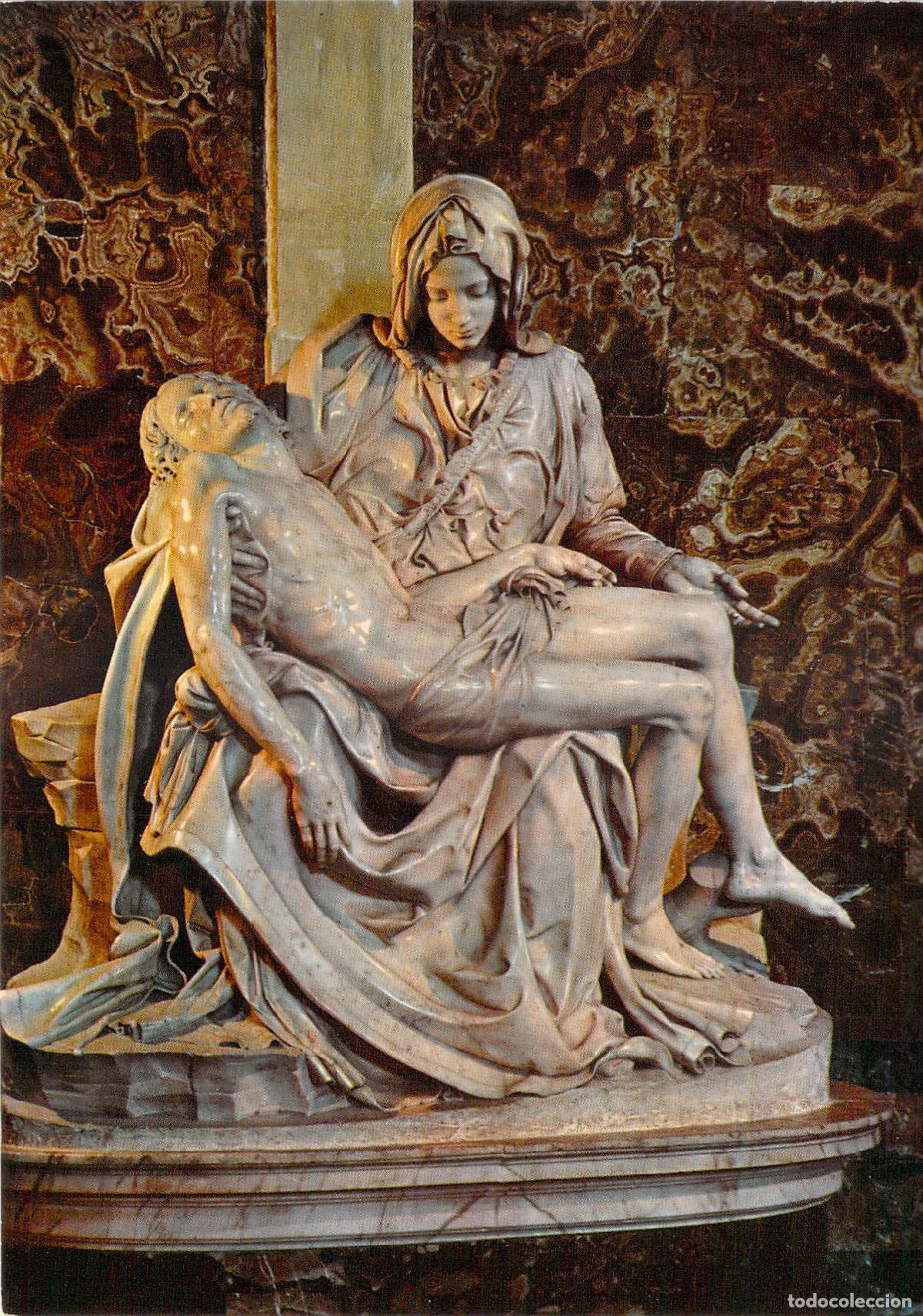 Postales: Postal de la Piedad de Miguel &Aacute;ngel en la Bas&iacute;lica de San Pedro