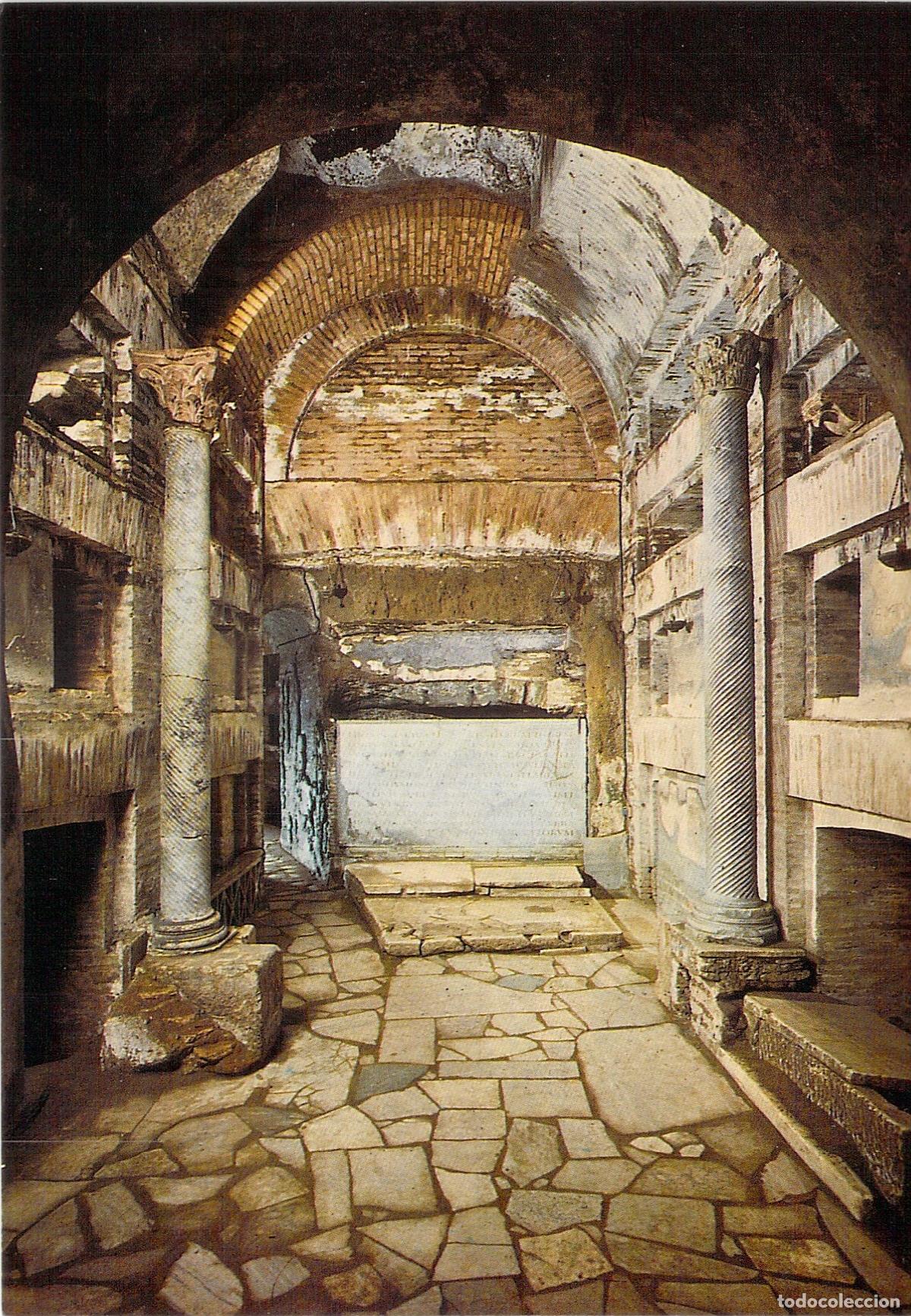 Postales: Postal de la Cripta de los Papas en las Catacumbas de San Calixto, Roma