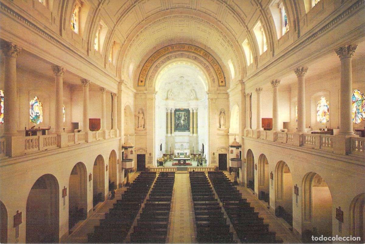 Postales: Postal del interior de la Bas&iacute;lica de F&aacute;tima en Portugal