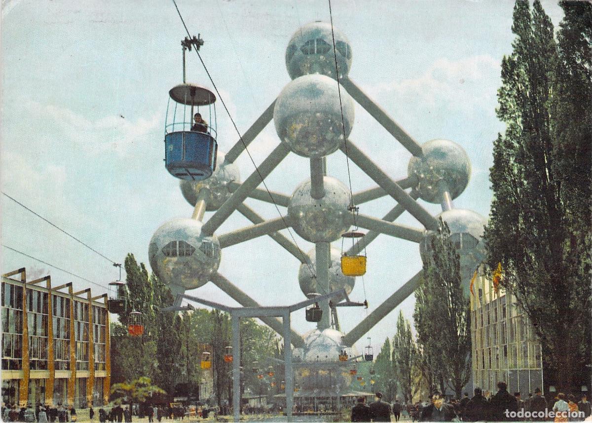 Postales: Postal del Atomium en la Exposici&oacute;n Universal de Bruselas