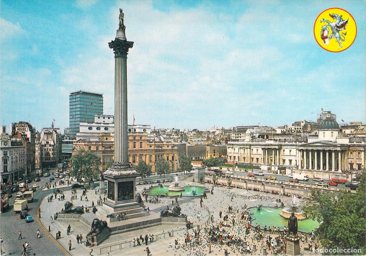 Postales: Postal de Trafalgar Square en Londres Inglaterra