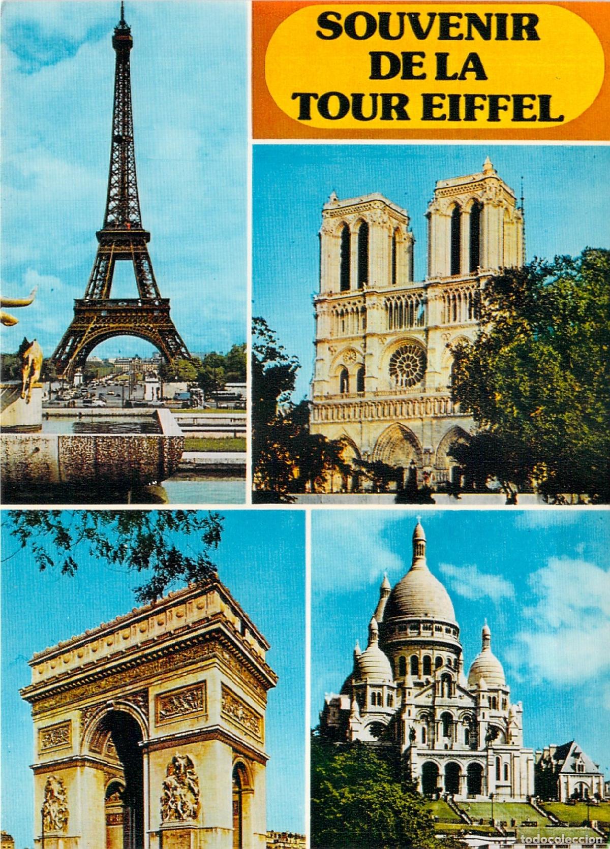 Postales: Postal de Paris con monumentos emblem&aacute;ticos