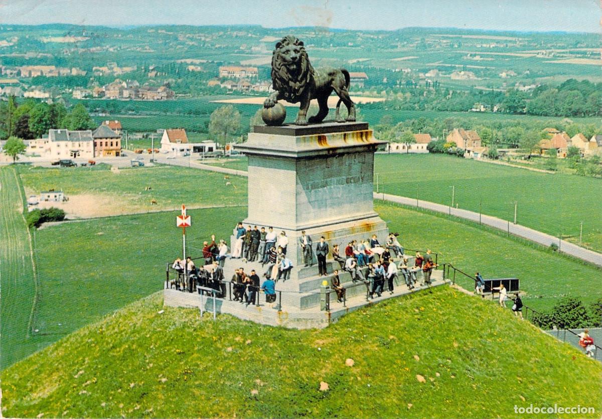 Postales: Postal de la Butte du Lion en Waterloo, B&eacute;lgica