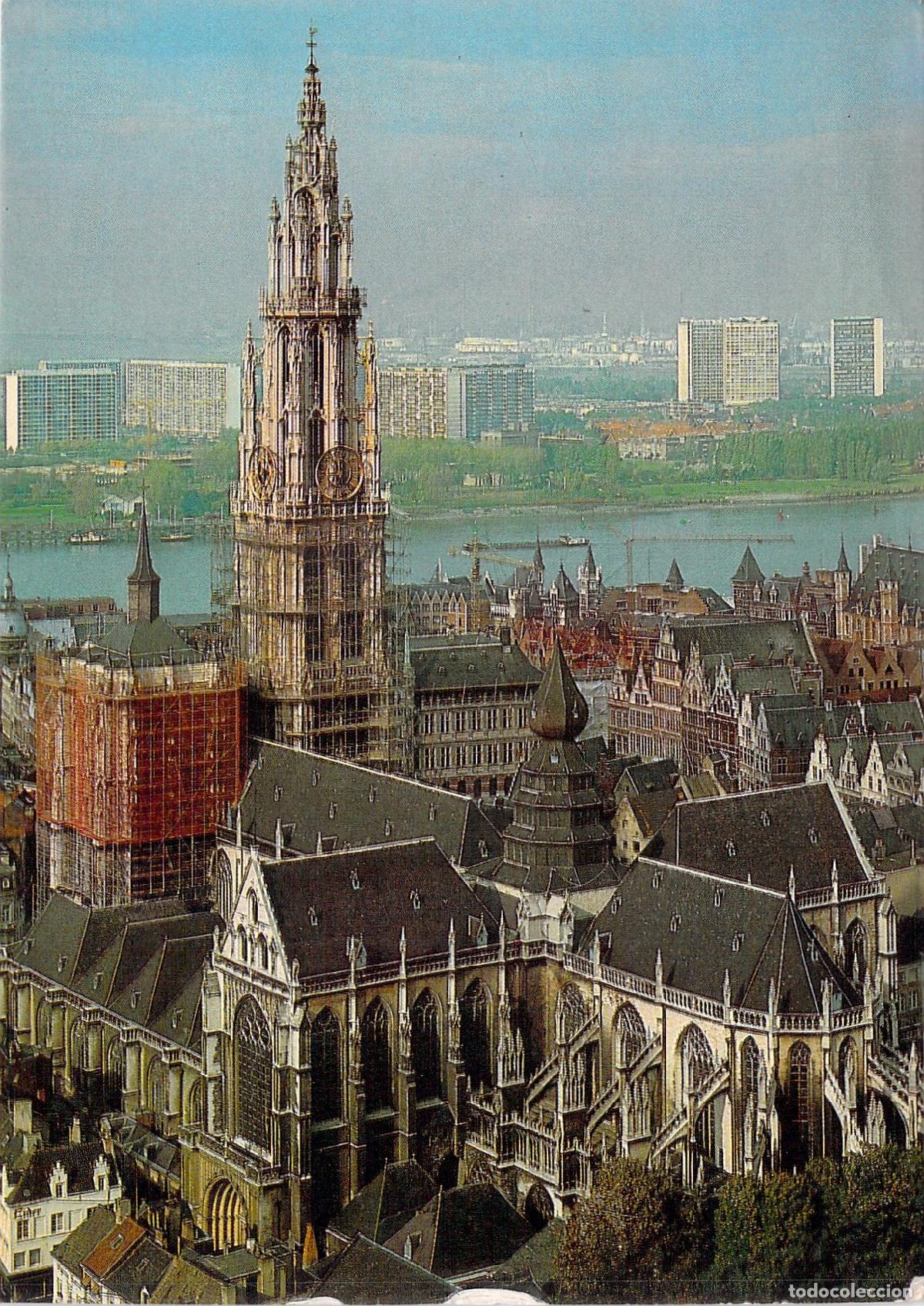 Postales: Postal de Amberes con Vista de la Catedral