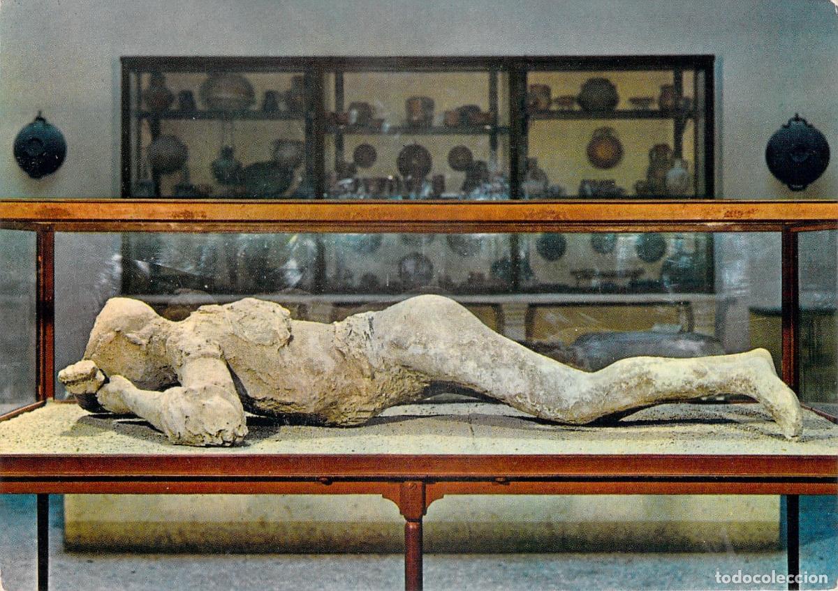 Postales: Postal de Pompeya: Impronta de figura femenina en el Antiquarium