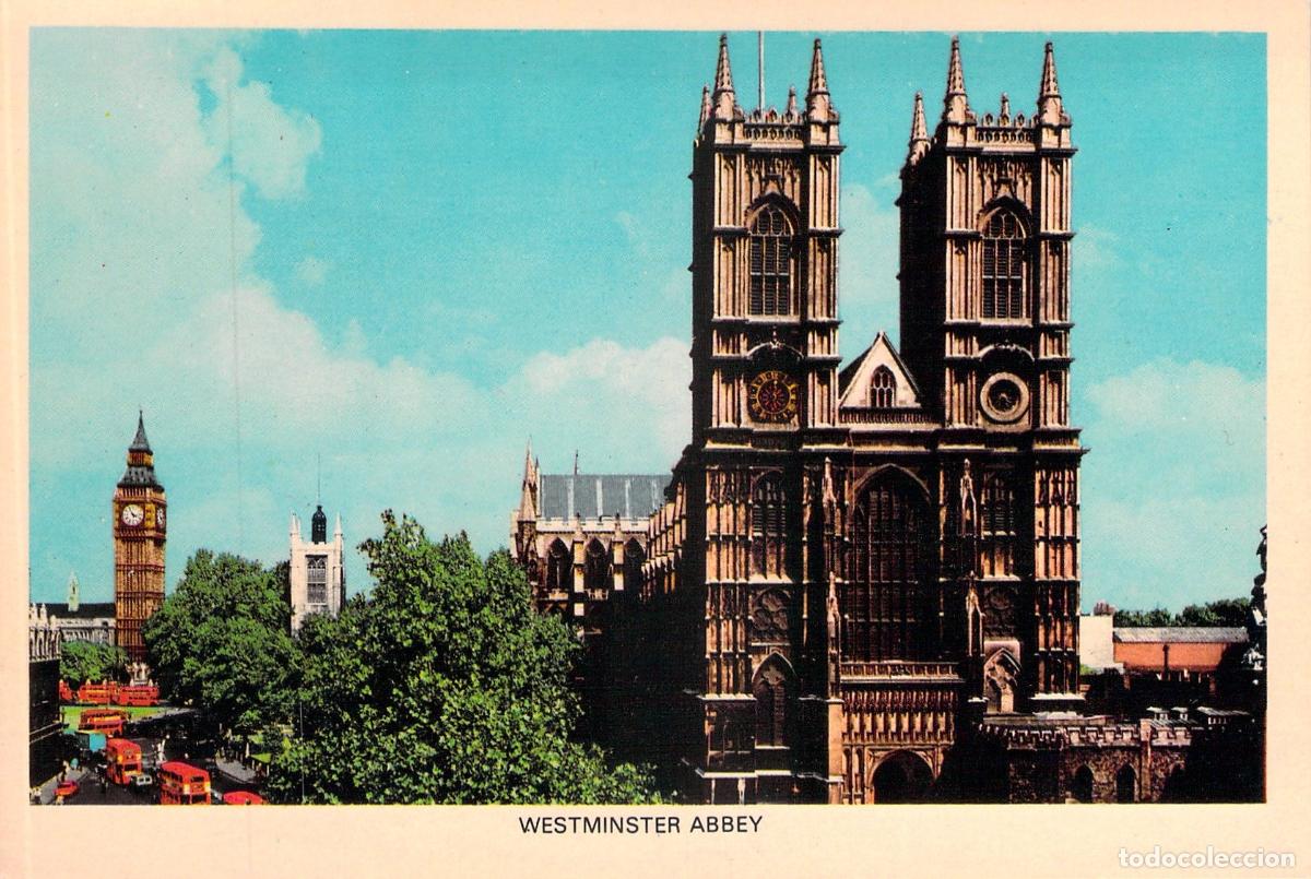 Postales: Postal de la Abad&iacute;a de Westminster en Londres