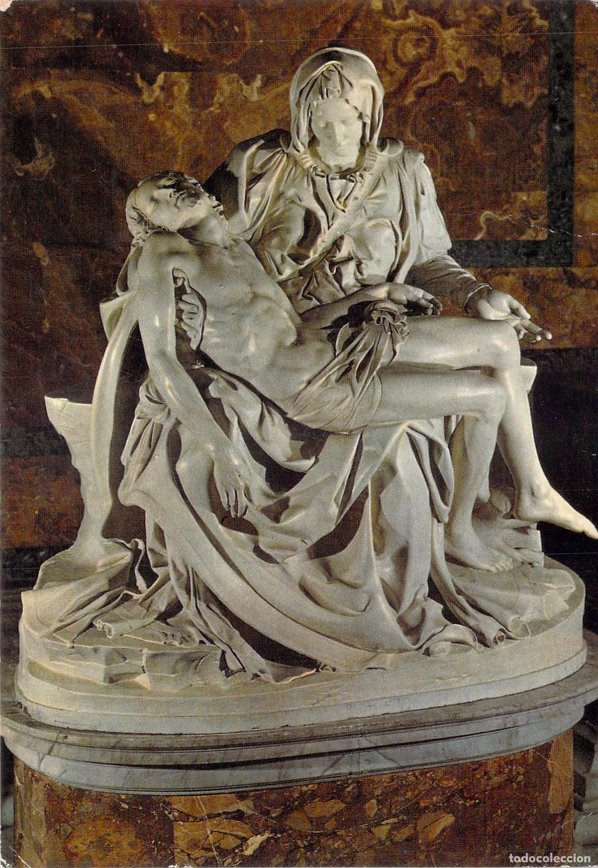 Postales: Postal de La Piedad de Miguel &Aacute;ngel en la Bas&iacute;lica de San Pedro en Roma