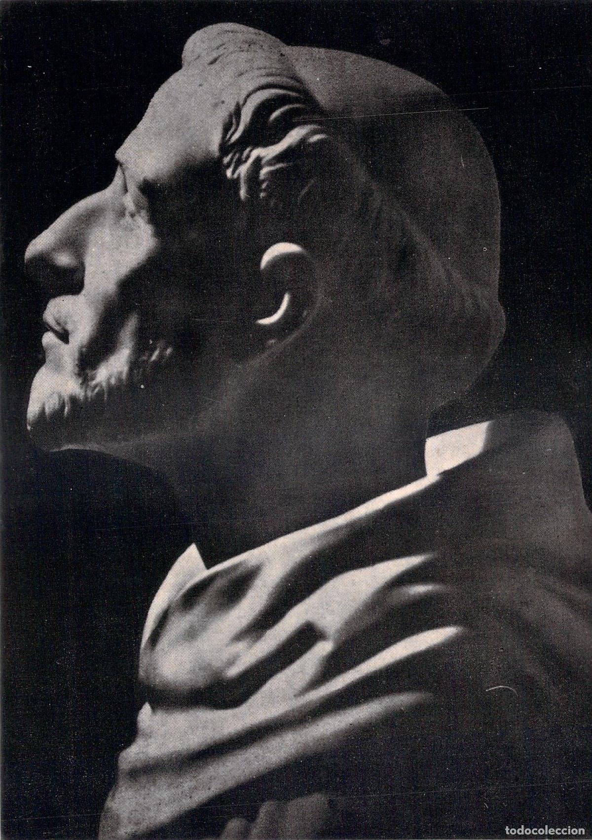 Postales: Postal de escultura de San Domingo, El verdadero rostro