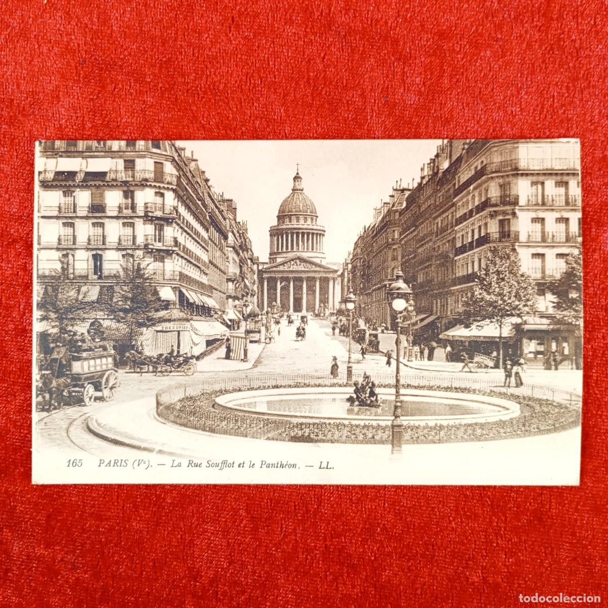 Postales: POSTAL - PARIS - LA RUE SOUFFLOT ET LE PANTHEON - 165 - RAR&Iacute;SIMA / 836