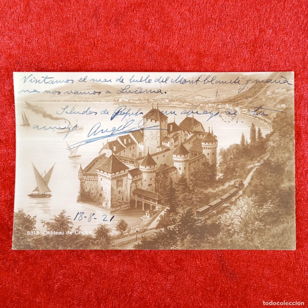 Postales: POSTAL - CHATEAU DE CHILLON - 5313 - GINEBRA - GENEVE - RAR&Iacute;SIMA / 921