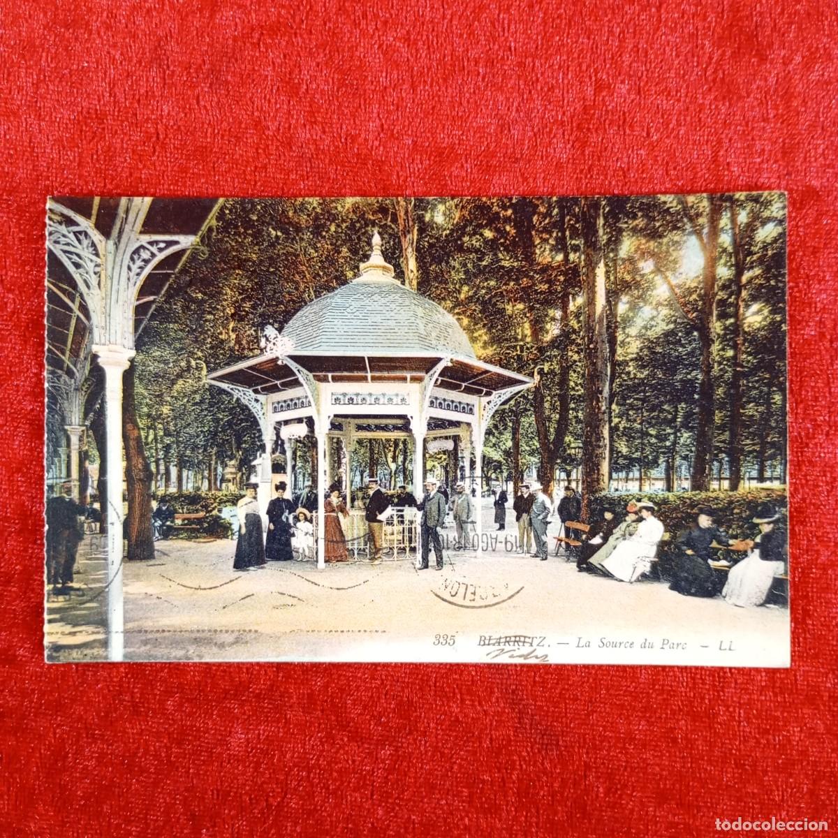 Postales: POSTAL - BIARRITZ - LA SOURCDE DU PARC - 335 - RAR&Iacute;SIMA / 929