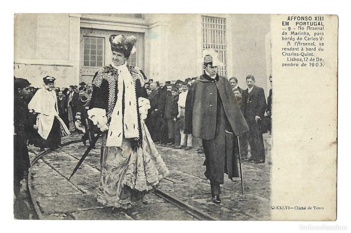 Postales: POSTAL- AFFONSO XIII EM PORTUGAL.- N&ordm; 9, NO ARSENAL DE MARINHA. CLICHE TEVES. LISBOA. 1903
