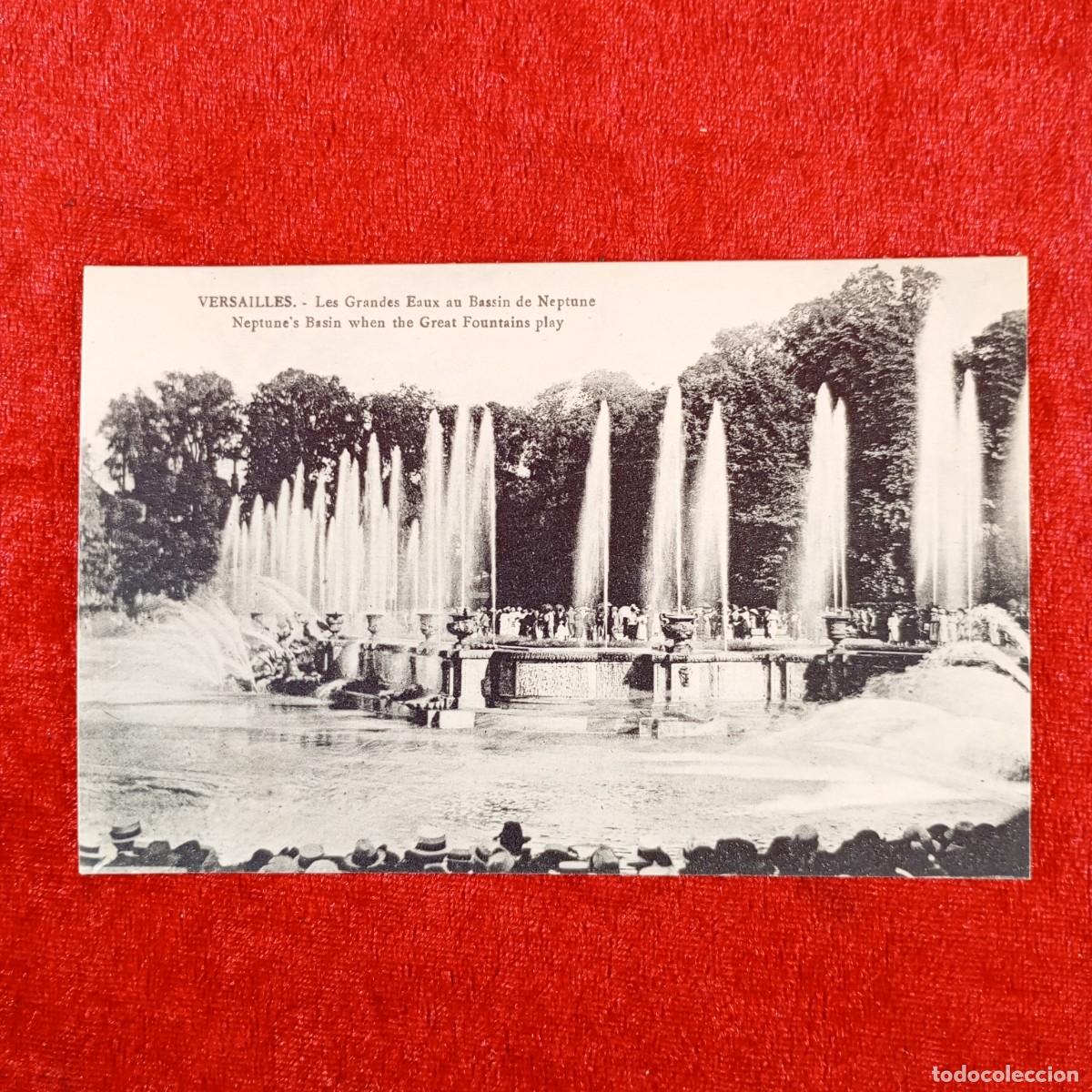 Postales: POSTAL - VERSAILLES - LES GRANDES EAUX AU BASSIN DE NEPTUNE - RAR&Iacute;SIMA / 985