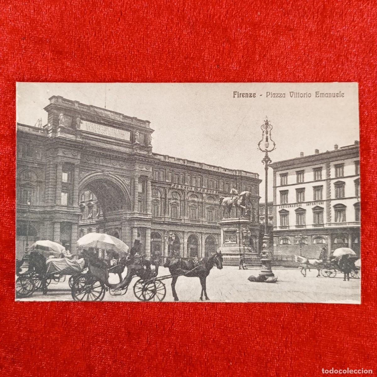 Postales: POSTAL - FIRENZE - PIAZZA VITTORIO EMANUELE - 45658 - RAR&Iacute;SIMA / 990