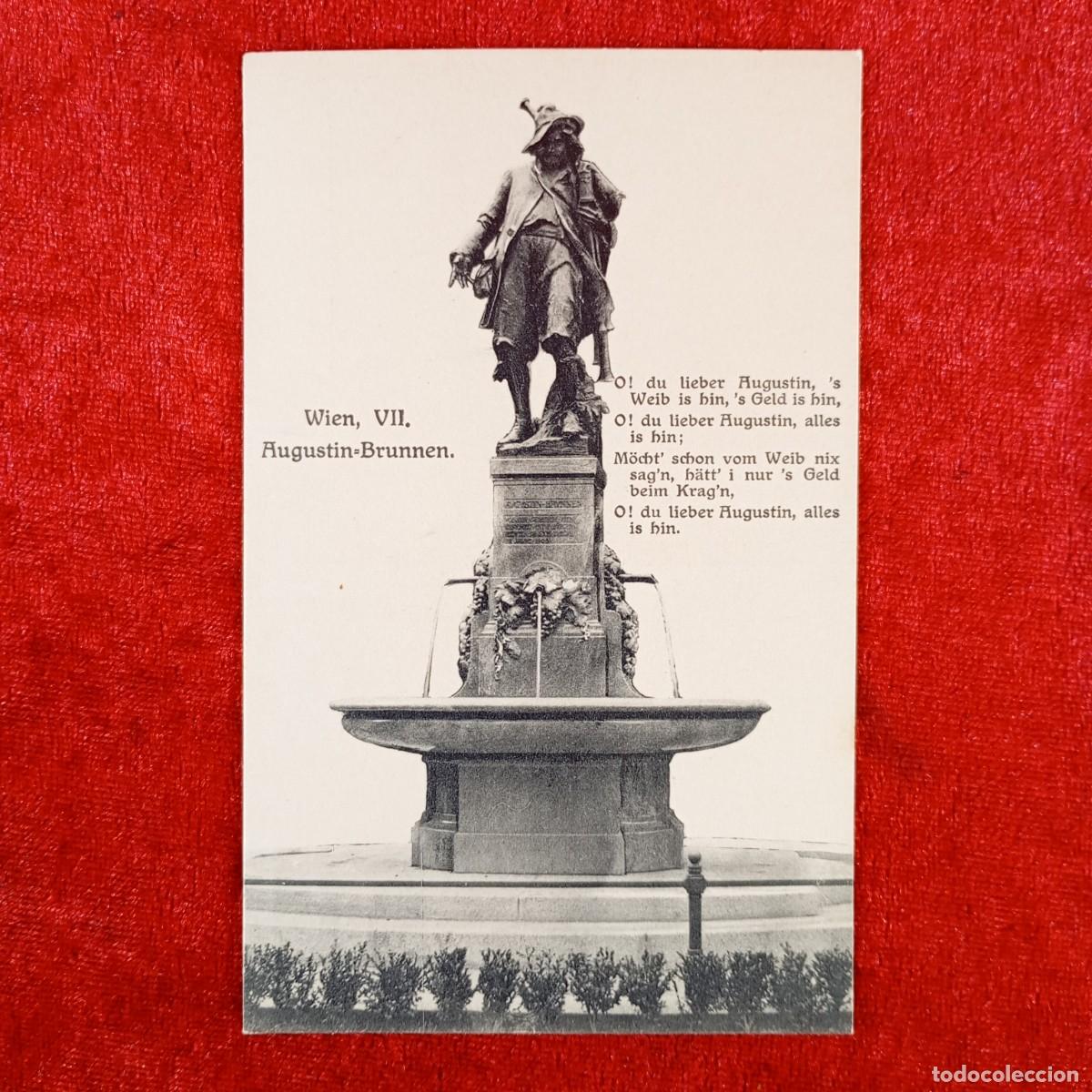 Postales: POSTAL - WIEN VII - AUGUSTIN BRUNNEN - 886 - RAR&Iacute;SIMA / 991