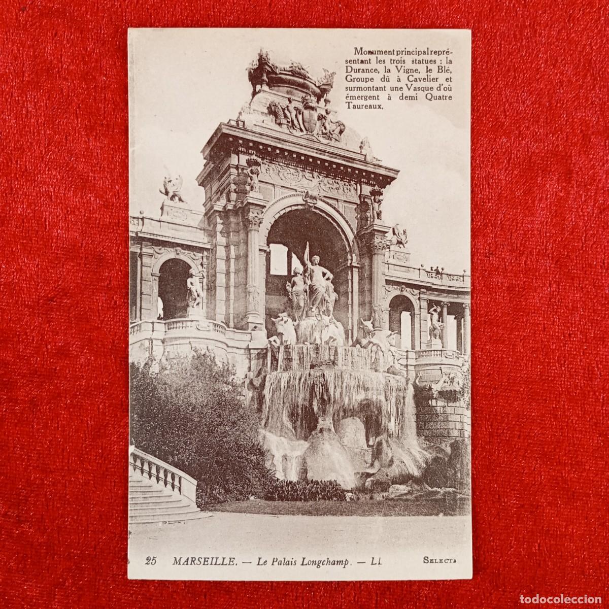 Postales: POSTAL - MARSEILLE - LE PALAIS LONGCHAMP - SELECTA - MONUMENT PRINCIPAL - DURANCE - RAR&Iacute;SIMA / 1017