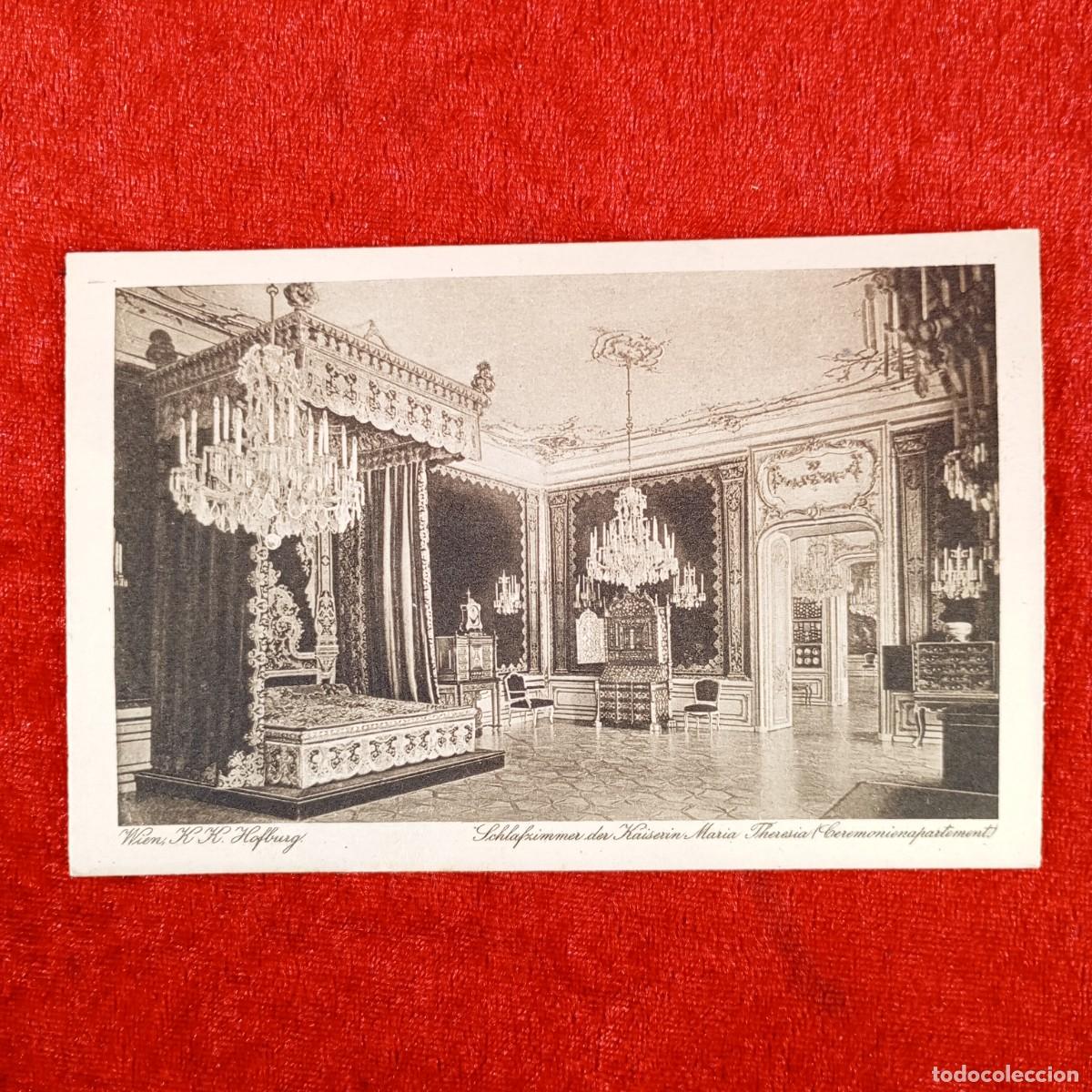 Postales: POSTAL - WIEN - K. K. HOFBURG - SCHLAFZIMMER DER KAISERIN MARIA THERESIA - RAR&Iacute;SIMA / 1026