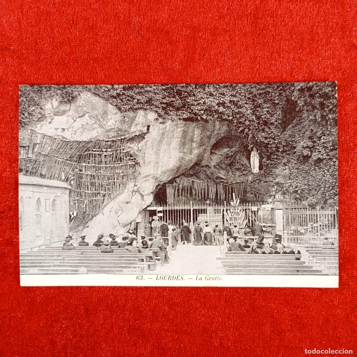 Postales: POSTAL - LOURDES - LA GROTTE - 63 - RAR&Iacute;SIMA / 1031