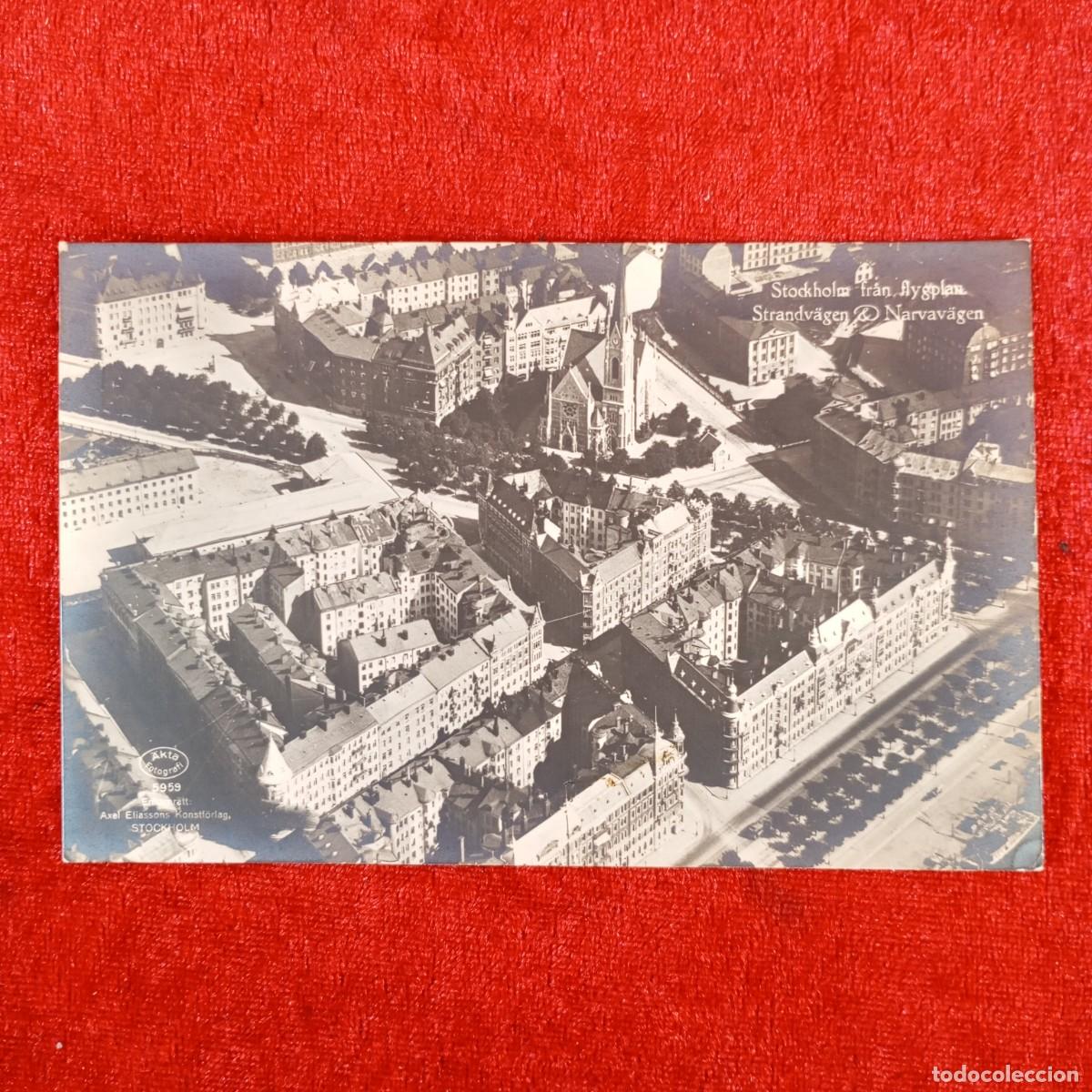 Postales: POSTAL - STOCKHOL FRAN FLYGPLAN - STRANDV&Auml;GEN - NARVAV&auml;GEN - RAR&Iacute;SIMA / 1039
