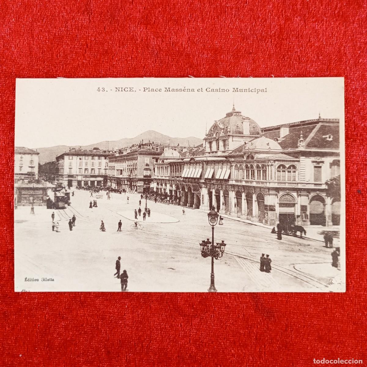 Postales: POSTAL - NICE - PLACE MASS&Eacute;NA ET CASINO MUNICIPAL - 43 - GILETTA - RAR&Iacute;SIMA / 1040