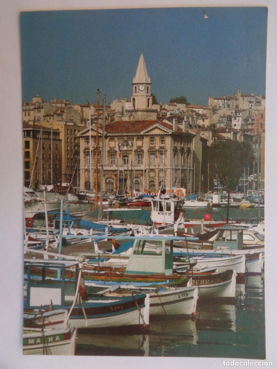 Postcards: POSTAL DE MARSELLA ( FRANCIA ): VIEJO PUERTO LA MAIRIE AL FONDO