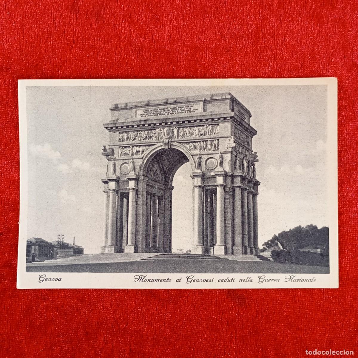 Postales: POSTAL - GENOVA - MONUMENTO AI GENOVESI CADUTTI NELLA GUERRA NAZIONALE - RAR&Iacute;SIMA / 1059