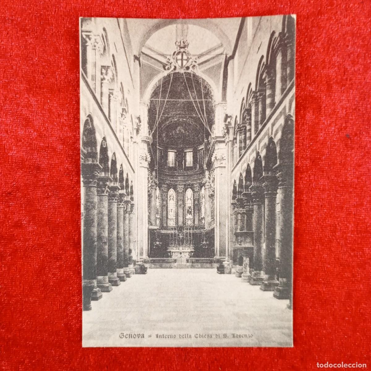 Postales: POSTAL - GENOVA - INTERNO DELLA CHIESA DI S. LORENZO - RAR&Iacute;SIMA / 1070
