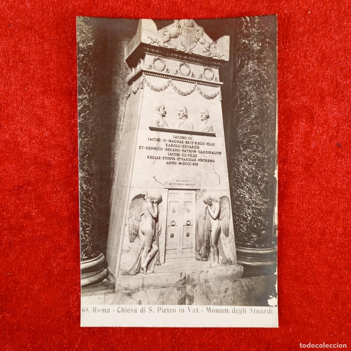 Postales: POSTAL - ROMA - CHIESA DI S. PIETRO IN VAT. - MONUM. DEGLI STARDI - 68 - RAR&Iacute;SIMA / 1085
