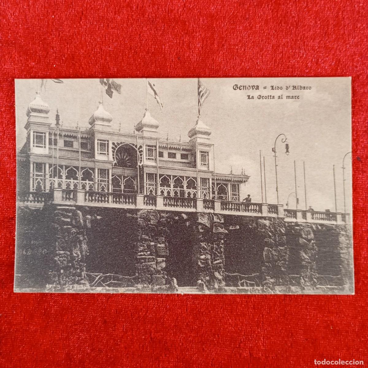 Postales: POSTAL - GENOVA - LIDO D'ALBARO - LA GROTTA AL MARE - RAR&Iacute;SIMA / 1126