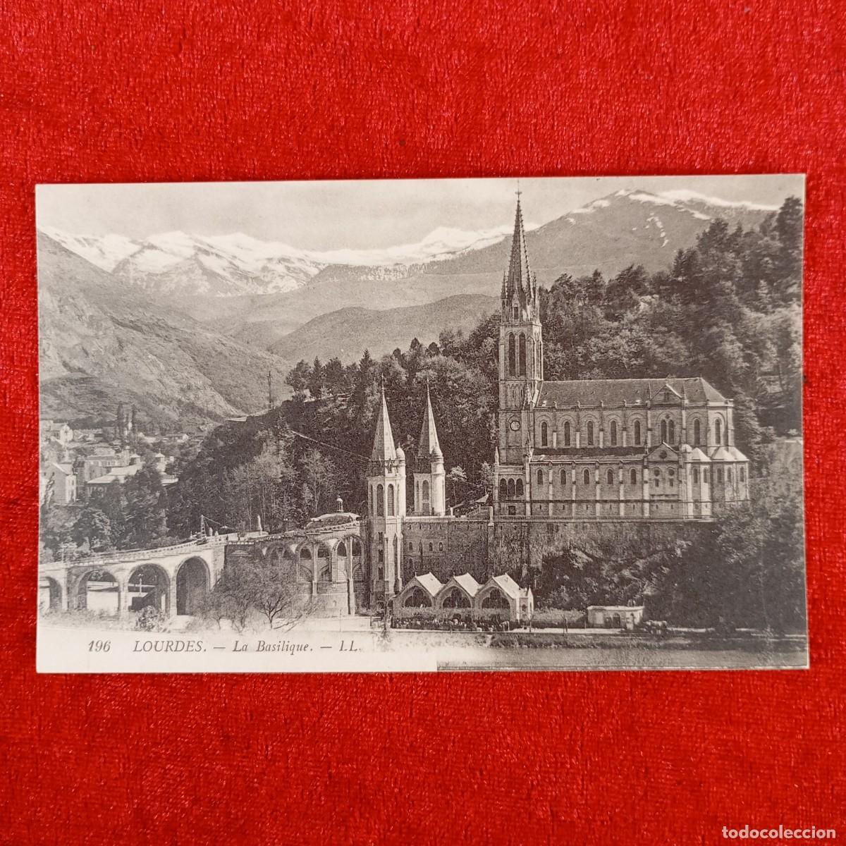 Postales: POSTAL - LOURDES - LA BASILIQUE - LL. - 196 - RAR&Iacute;SIMA / 1134