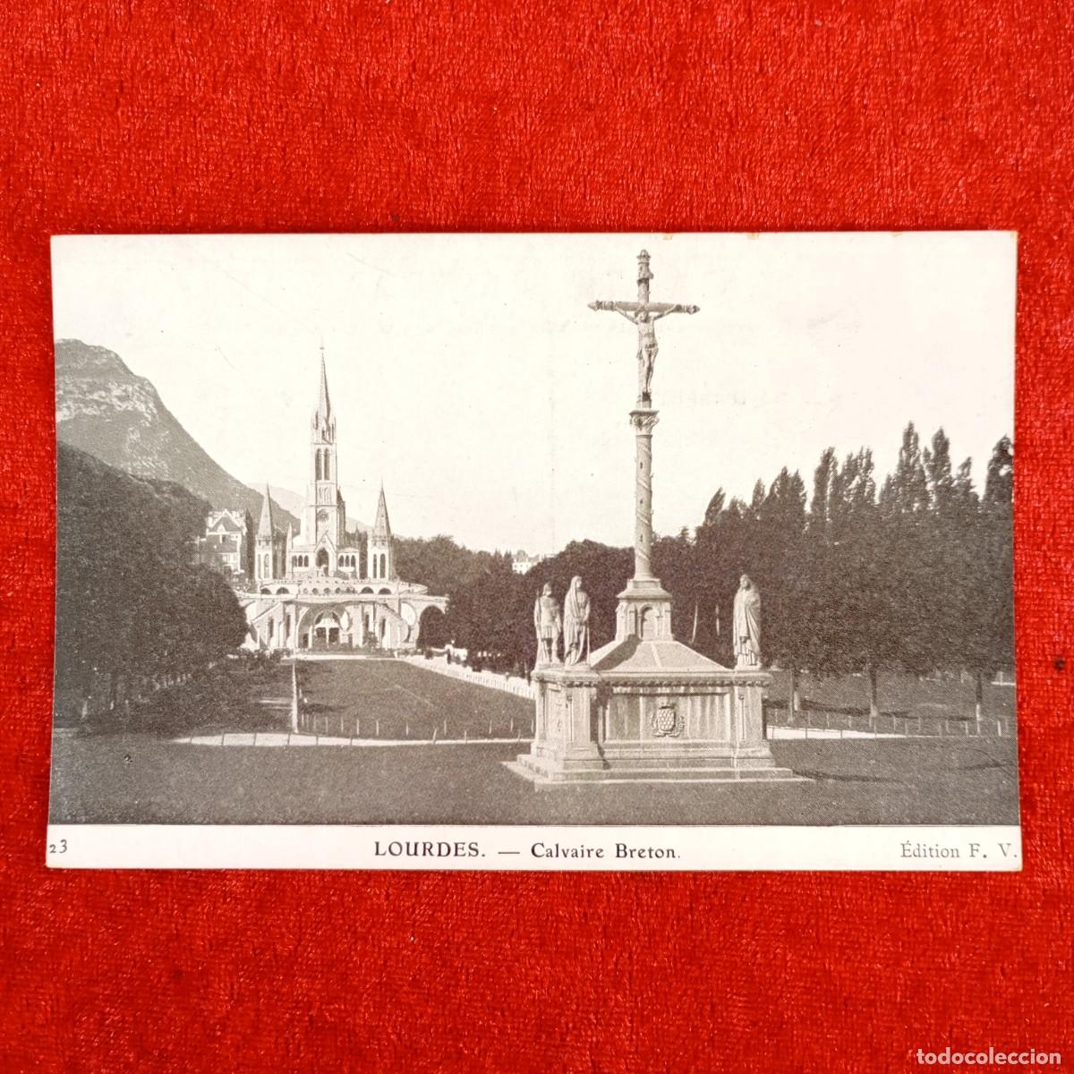 Postales: POSTAL - LOURDES - CALVAIRE BRETON - 23 - &Eacute;DITION F.V. - RAR&Iacute;SIMA / 1147