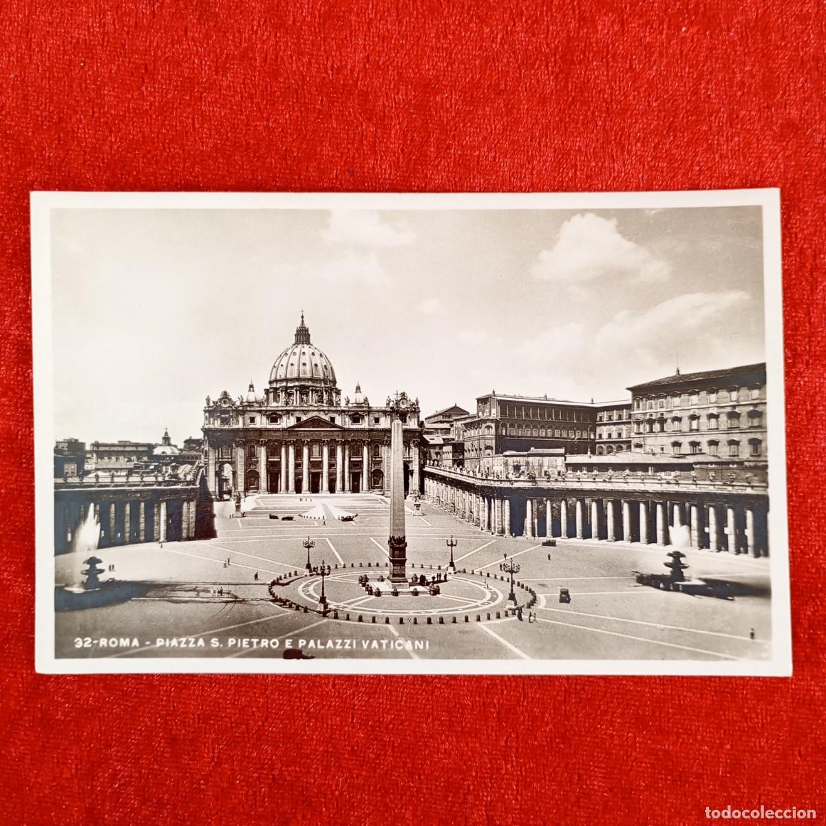 Postales: POSTAL - ROMA - PIAZZA S. PIETRO E PALAZZI VATICANI - 32 - 1933 - RAR&Iacute;SIMA / 1159