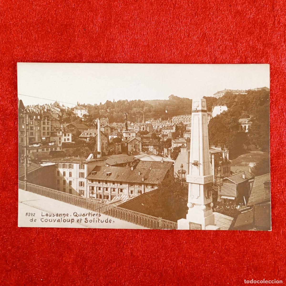 Postales: POSTAL - LAUSANNE - WUARTIERS DE COUVALOUP ET SOLITUDE - 8392 - RAR&Iacute;SIMA / 1163